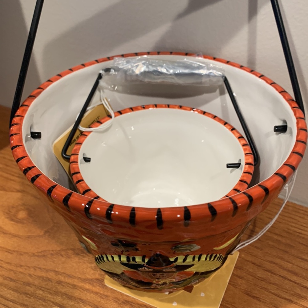 Boyd’s Bears Halloween Bruin Up Trouble ceramic bucket set - Picture 6 of 16